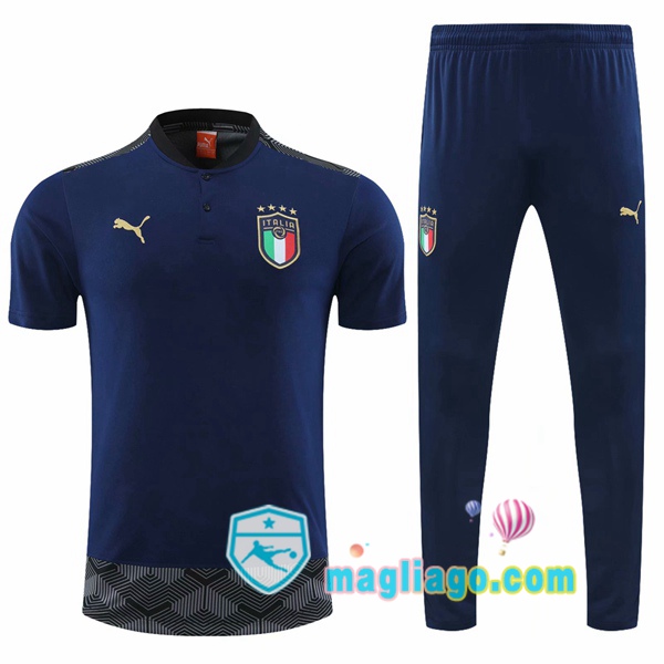Magliago - Passione Maglie Thai Affidabili Basso Costo Online Shop | Italia Polo Maglia Uomo + Pantaloni Blu 2020/2021