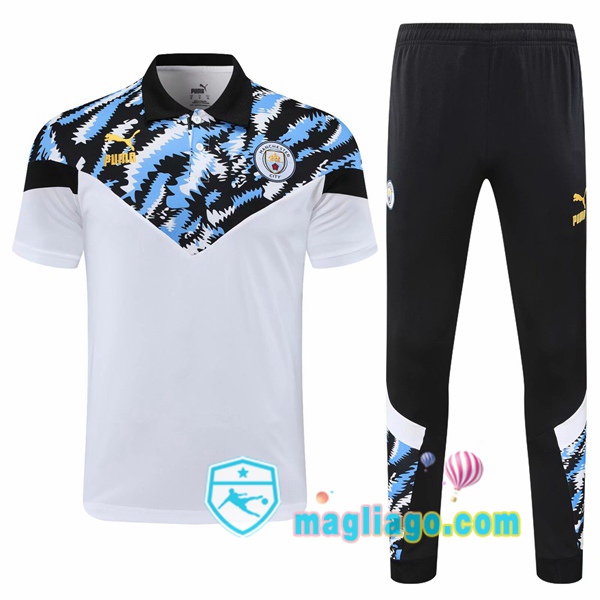 Magliago - Passione Maglie Thai Affidabili Basso Costo Online Shop | Manchester City Polo Maglia Uomo + Pantaloni Bianco 2020/2021