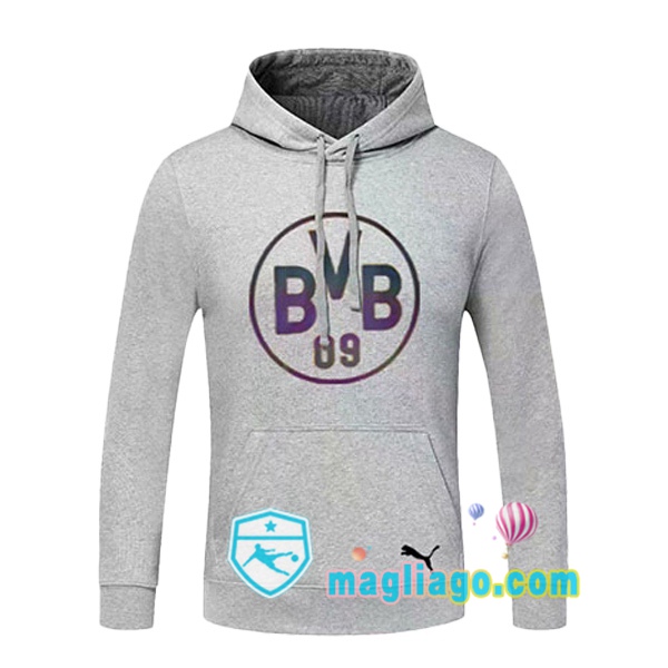 Magliago - Passione Maglie Thai Affidabili Basso Costo Online Shop | Felpa Con Cappuccio Dortmund BVB Grigio 2020/2021