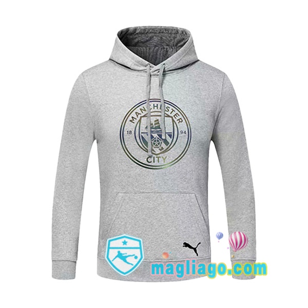 Magliago - Passione Maglie Thai Affidabili Basso Costo Online Shop | Felpa Con Cappuccio Manchester City Grigio 2020/2021