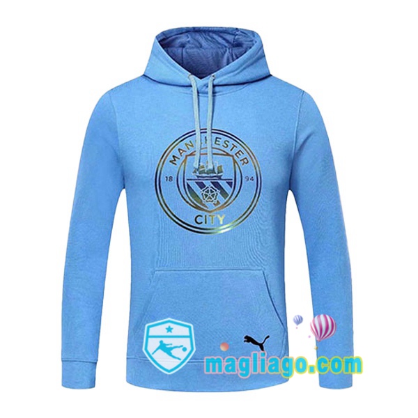 Magliago - Passione Maglie Thai Affidabili Basso Costo Online Shop | Felpa Con Cappuccio Manchester City Blu 2020/2021