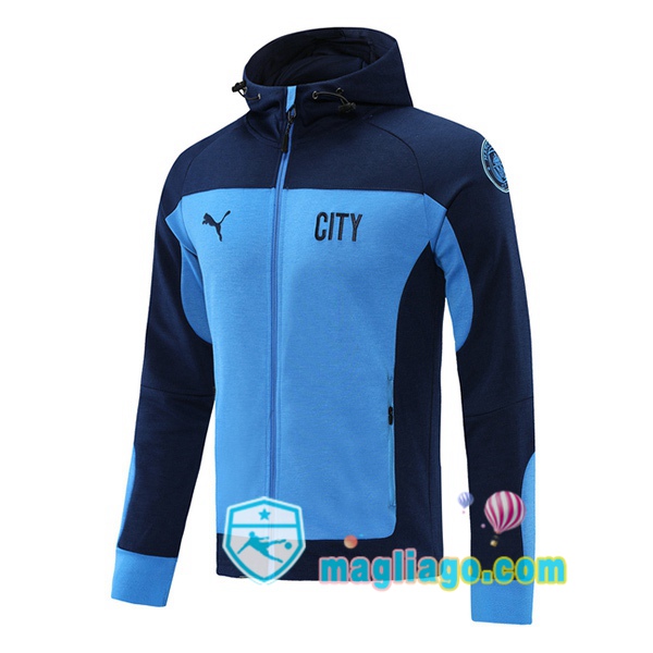 Magliago - Passione Maglie Thai Affidabili Basso Costo Online Shop | Felpa Con Cappuccio Manchester City Blu 2020/2021
