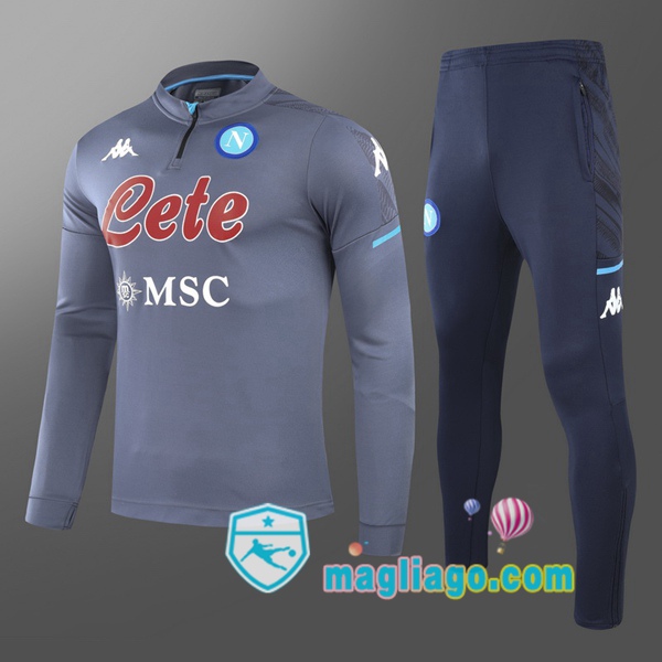 Magliago - Passione Maglie Thai Affidabili Basso Costo Online Shop | Tuta da Allenamento SSC Napoli Bambino Grigio 2020/2021
