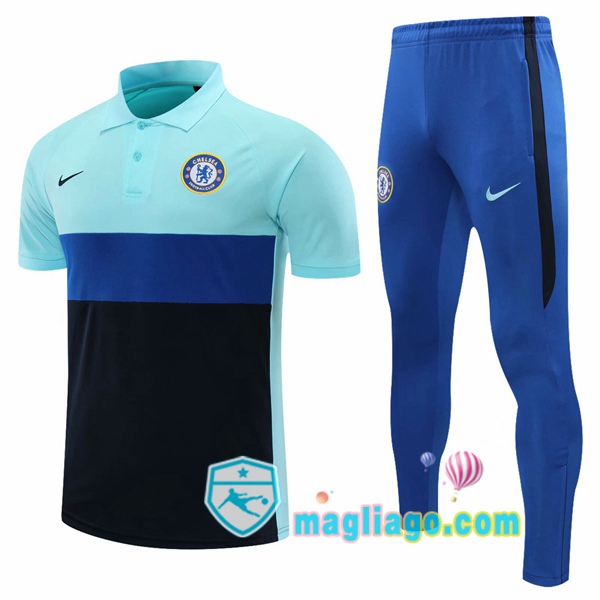 Magliago - Passione Maglie Thai Affidabili Basso Costo Online Shop | FC Chelsea Polo Maglia Uomo + Pantaloni Blu 2020/2021