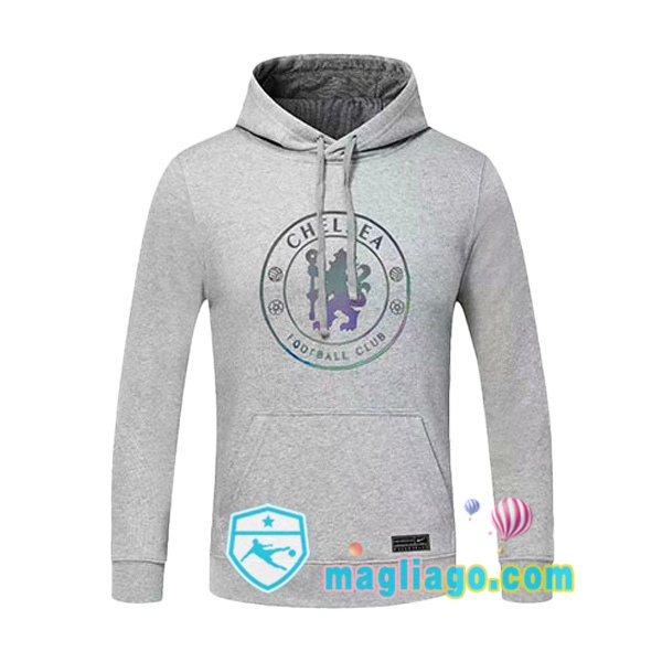 Magliago - Passione Maglie Thai Affidabili Basso Costo Online Shop | Felpa Con Cappuccio FC Chelsea Grigio 2020/2021