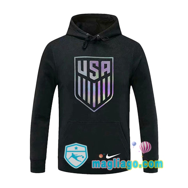 Magliago - Passione Maglie Thai Affidabili Basso Costo Online Shop | Felpa Con Cappuccio Stati Uniti Nero 2020/2021