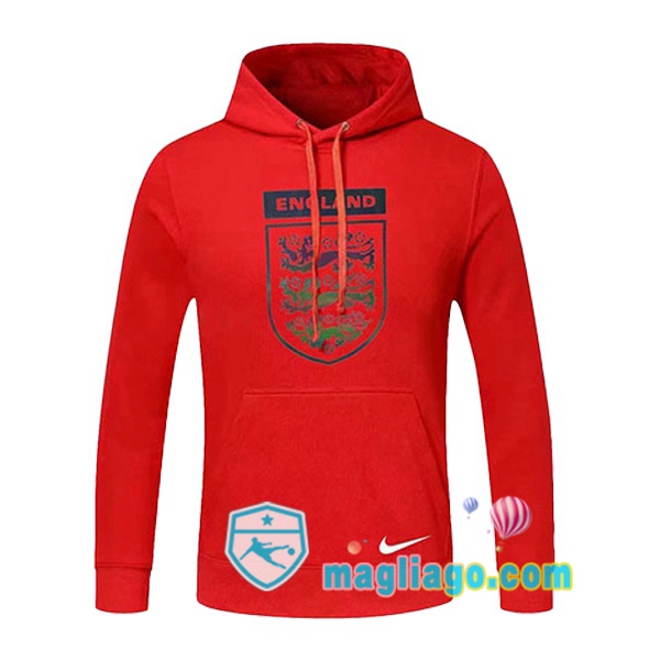 Magliago - Passione Maglie Thai Affidabili Basso Costo Online Shop | Felpa Con Cappuccio Inghilterra Rosso 2020/2021