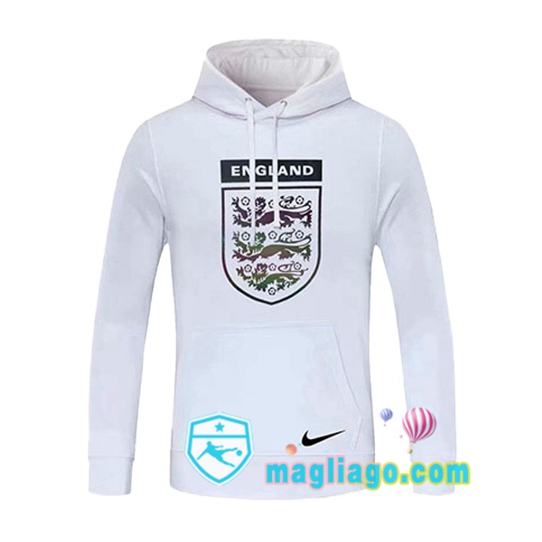 Magliago - Passione Maglie Thai Affidabili Basso Costo Online Shop | Felpa Con Cappuccio Inghilterra Bianco 2020/2021