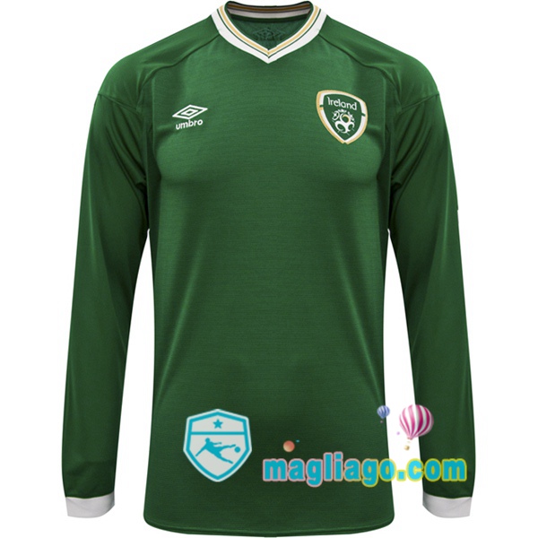 Magliago - Passione Maglie Thai Affidabili Basso Costo Online Shop | Nazionale Maglia UMBRO FAI Irlanda Portiere Maniche Lunghe Verde 2020/2021