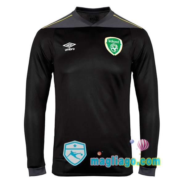 Magliago - Passione Maglie Thai Affidabili Basso Costo Online Shop | Nazionale Maglia UMBRO FAI Irlanda Portiere Maniche Lunghe Nero 2020/2021