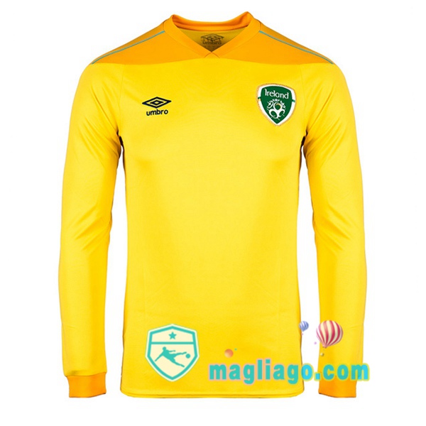 Magliago - Passione Maglie Thai Affidabili Basso Costo Online Shop | Nazionale Maglia UMBRO FAI Irlanda Portiere Maniche Lunghe Giallo 2020/2021