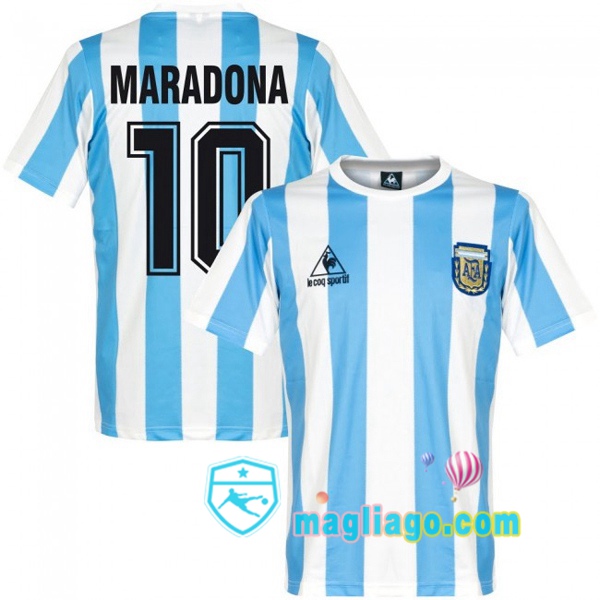 Magliago - Passione Maglie Thai Affidabili Basso Costo Online Shop | 1986 Argentina Prima Retro Maglia Storica MARADONA #10