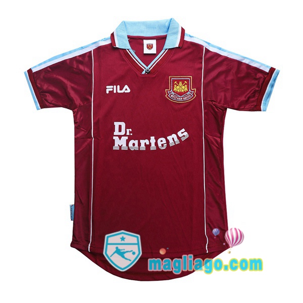 1999-2001 West Ham United Prima Maglia Storica Porpora