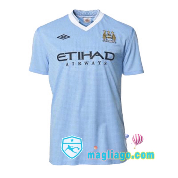 Magliago - Passione Maglie Thai Affidabili Basso Costo Online Shop | 2011-2012 Manchester City Prima Retro Maglia Storica Blu