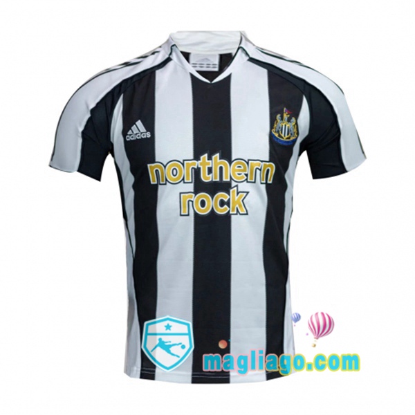 Magliago - Passione Maglie Thai Affidabili Basso Costo Online Shop | 2005-2006 Newcastle United Prima Retro Maglia Storica Bianco Nero