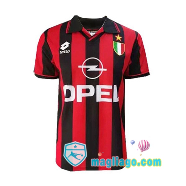Magliago - Passione Maglie Thai Affidabili Basso Costo Online Shop | 1996-1997 AC Milan Prima Retro Maglia Storica Rosso