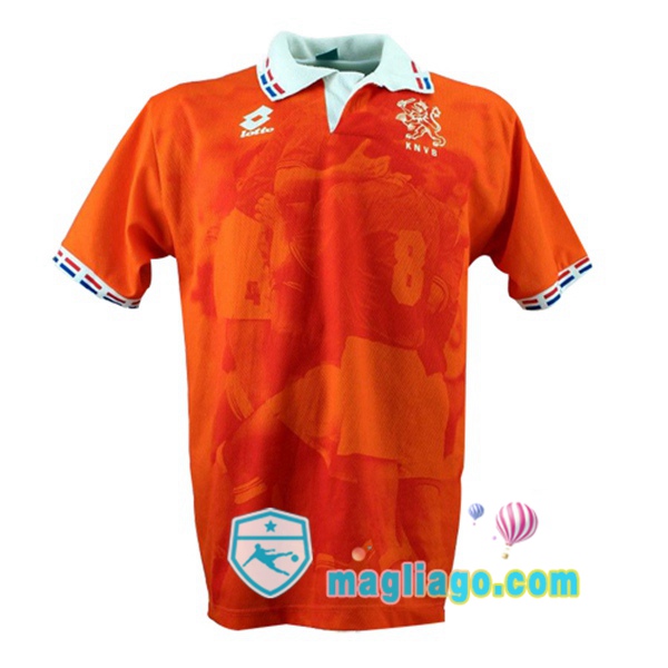 Magliago - Passione Maglie Thai Affidabili Basso Costo Online Shop | 1996 Paesi Bassi Prima Retro Maglia Storica Arancione