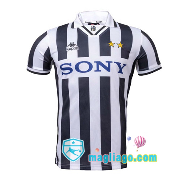 Magliago - Passione Maglie Thai Affidabili Basso Costo Online Shop | 1996-1997 Juventus Prima Retro Maglia Storica Nero Bianco