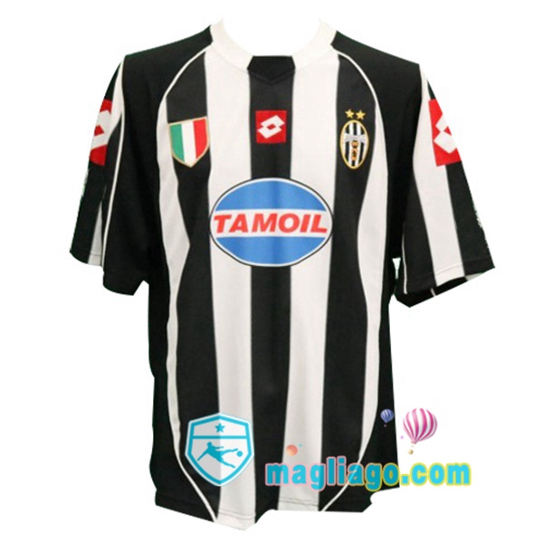 Magliago - Passione Maglie Thai Affidabili Basso Costo Online Shop | 2002-2003 Juventus Prima Retro Maglia Storica Nero Bianco