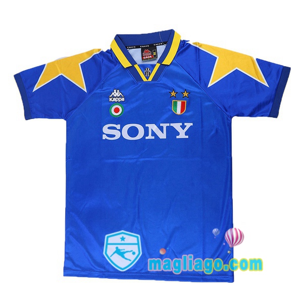 Magliago - Passione Maglie Thai Affidabili Basso Costo Online Shop | 1995-1996 Juventus Terza Seconda Blue Retro Maglia Storica Blu