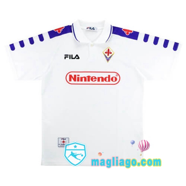Magliago - Passione Maglie Thai Affidabili Basso Costo Online Shop | 1998-1999 ACF Fiorentina Seconda Retro Maglia Storica Bianco