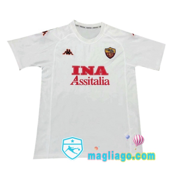 Magliago - Passione Maglie Thai Affidabili Basso Costo Online Shop | 2000-2001 Roma Seconda Retro Maglia Storica Bianco