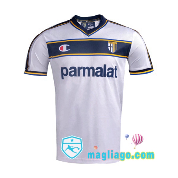 Magliago - Passione Maglie Thai Affidabili Basso Costo Online Shop | 2002-2003 Parma Calcio 1913 Seconda Retro Maglia Storica Bianco