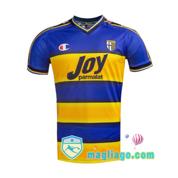 Magliago - Passione Maglie Thai Affidabili Basso Costo Online Shop | 2001-2002 Parma Calcio 1913 Prima Retro Maglia Storica Blu Giallo