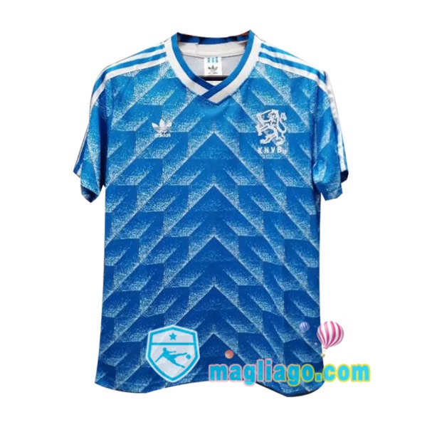 Magliago - Passione Maglie Thai Affidabili Basso Costo Online Shop | 1988 Paesi Bassi Seconda Retro Maglia Storica Blu