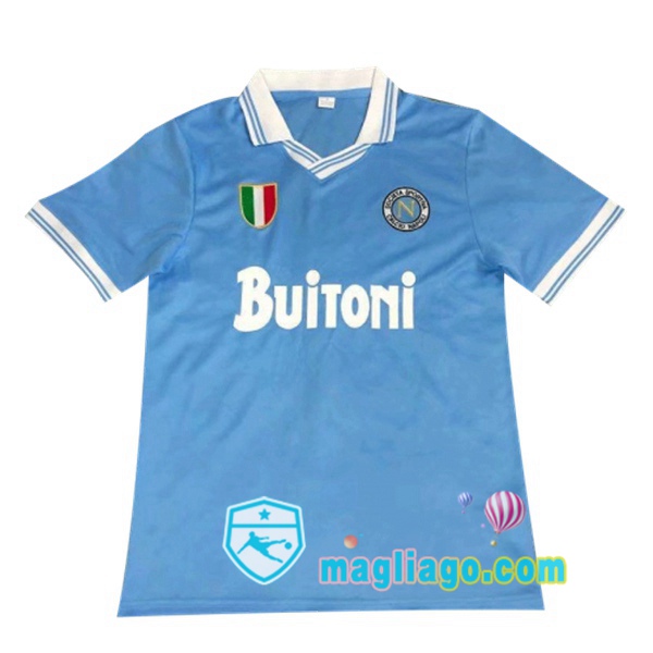 Magliago - Passione Maglie Thai Affidabili Basso Costo Online Shop | 1986-1987 SSC Napoli Prima Retro Maglia Storica Blu