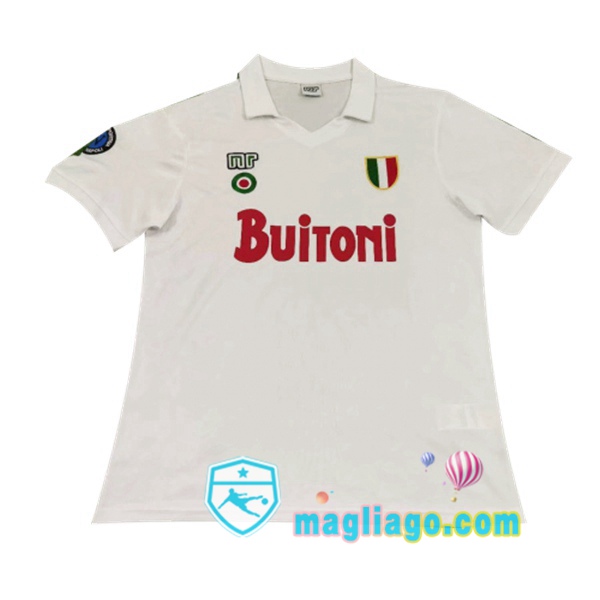 Magliago - Passione Maglie Thai Affidabili Basso Costo Online Shop | 1987-1988 SSC Napoli Seconda Retro Maglia Storica Bianco