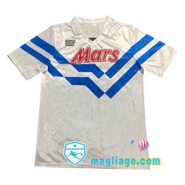 Magliago - Passione Maglie Thai Affidabili Basso Costo Online Shop | 1988-1989 SSC Napoli Seconda Retro Maglia Storica Bianco