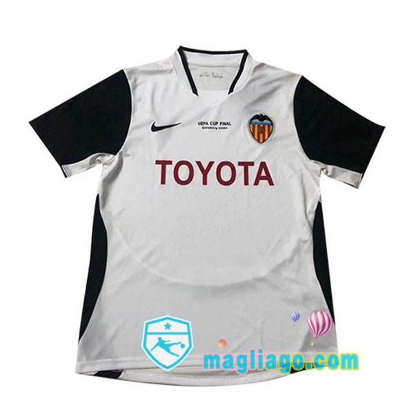 Magliago - Passione Maglie Thai Affidabili Basso Costo Online Shop | 2003-2004 Valencia CF Prima Retro Maglia Storica Bianco