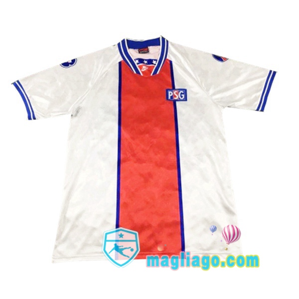 Magliago - Passione Maglie Thai Affidabili Basso Costo Online Shop | 1994-1995 Paris PSG Seconda Retro Maglia Storica Bianco