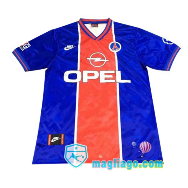 Magliago - Passione Maglie Thai Affidabili Basso Costo Online Shop | 1995-1996 Paris PSG Prima Retro Maglia Storica Blu