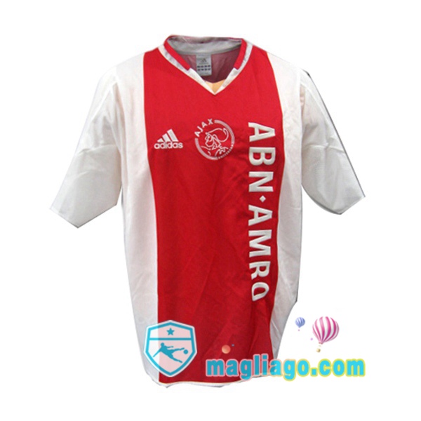 Magliago - Passione Maglie Thai Affidabili Basso Costo Online Shop | 2004-2005 AFC Ajax Prima Retro Maglia Storica Bianco Rosso
