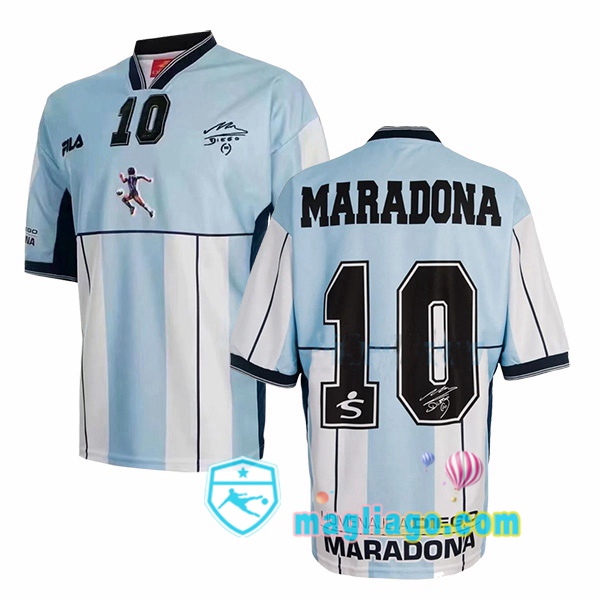 Magliago - Passione Maglie Thai Affidabili Basso Costo Online Shop | 2001 Argentina Diego Maradona 10 Testimonial Retro Maglia Storica