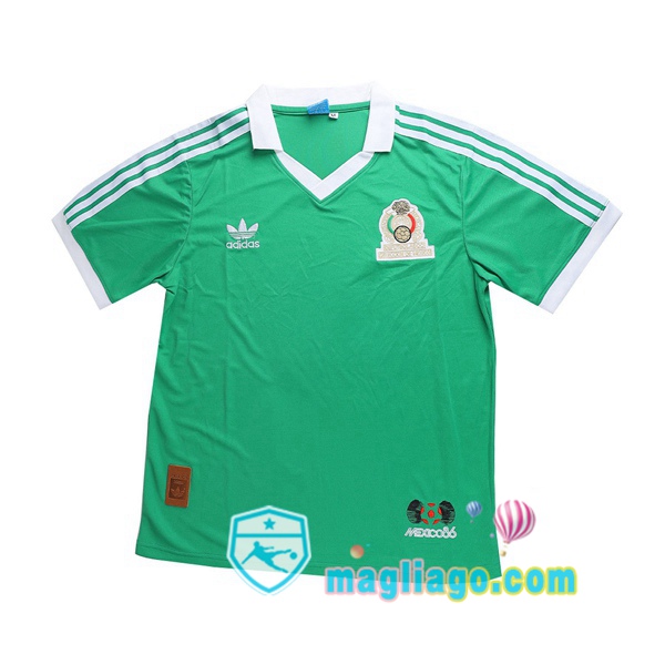 Magliago - Passione Maglie Thai Affidabili Basso Costo Online Shop | 1986 Coppa del Mondo Messico Prima Retro Maglia Storica Verde