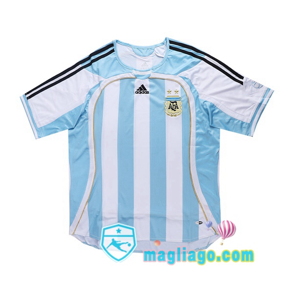 Magliago - Passione Maglie Thai Affidabili Basso Costo Online Shop | 2006 Coppa del Mondo Argentina Prima Retro Maglia Storica Blu Bianco