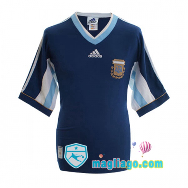 Magliago - Passione Maglie Thai Affidabili Basso Costo Online Shop | 1998 Coppa del Mondo Argentina Seconda Retro Maglia Storica Blu