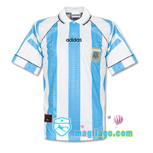 Magliago - Passione Maglie Thai Affidabili Basso Costo Online Shop | 1996 Argentina Prima Retro Maglia Storica Blu Bianco