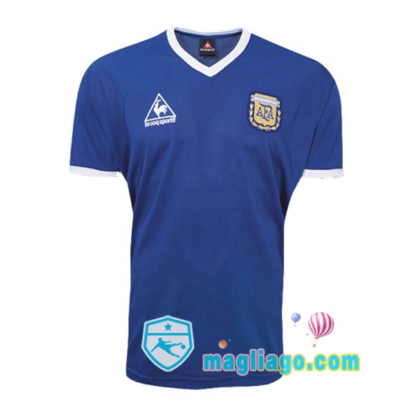 Magliago - Passione Maglie Thai Affidabili Basso Costo Online Shop | 1986 Coppa del Mondo Argentina Seconda Retro Maglia Storica Blu