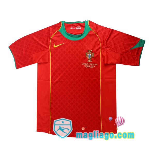 Magliago - Passione Maglie Thai Affidabili Basso Costo Online Shop | 2004 Portogallo Prima Retro Maglia Storica Rosso