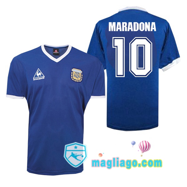 Magliago - Passione Maglie Thai Affidabili Basso Costo Online Shop | 1986 Argentina Seconda Retro Maglia Storica MARADONA #10