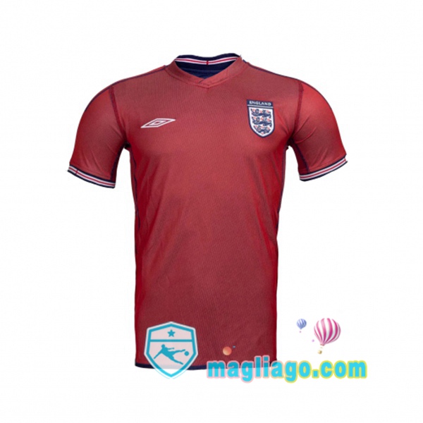Magliago - Passione Maglie Thai Affidabili Basso Costo Online Shop | 2002 Inghilterra Seconda Retro Maglia Storica Rosso