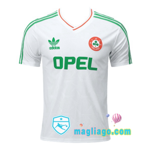 Magliago - Passione Maglie Thai Affidabili Basso Costo Online Shop | 1990 Irlanda Seconda Retro Maglia Storica Bianco