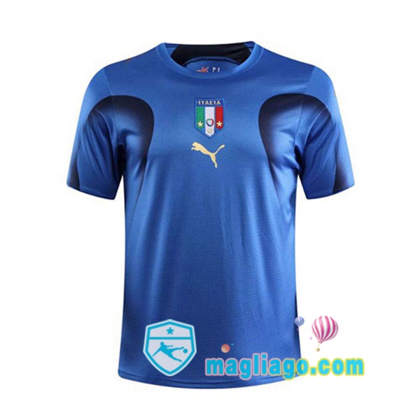 Magliago - Passione Maglie Thai Affidabili Basso Costo Online Shop | 2006 Coppa del Mondo Champion Italia Prima Retro Maglia Storica Blu