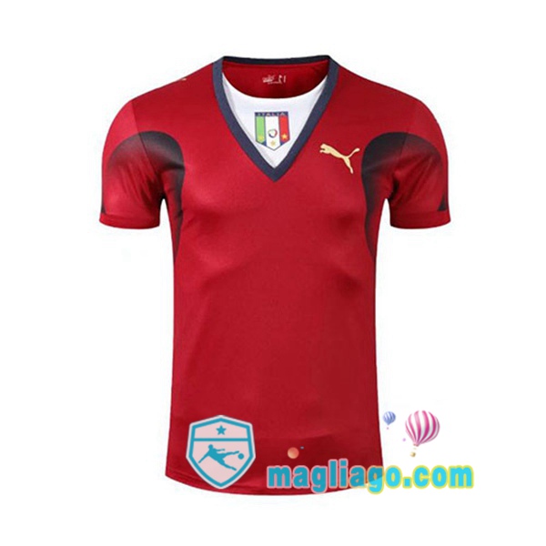 Magliago - Passione Maglie Thai Affidabili Basso Costo Online Shop | 2006 Coppa del Mondo Champion Italia Portiere Retro Maglia Storica Rosso