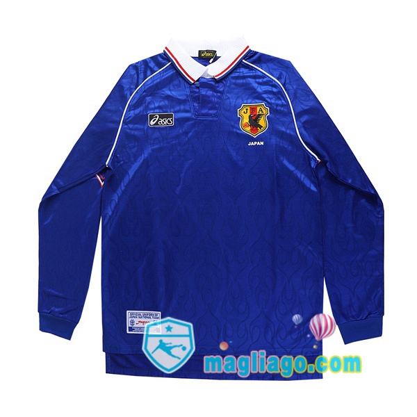 Magliago - Passione Maglie Thai Affidabili Basso Costo Online Shop | 1998 Coppa del Mondo Giappone Prima Retro Maglia Storica Maniche Lunghe Blu
