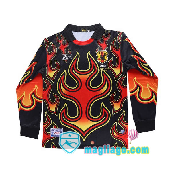 Magliago - Passione Maglie Thai Affidabili Basso Costo Online Shop | 1998 Coppa del Mondo Giappone Goalkeeper Retro Maglia Storica Maniche Lunghe Nero